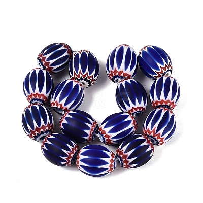 Handmade Millefiori Glass Barrel Beads LS-LA-N002-18D-1