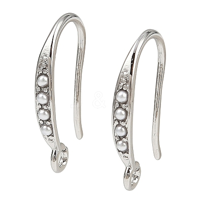 Brass Earring Hooks KK-B137-15P-01-1