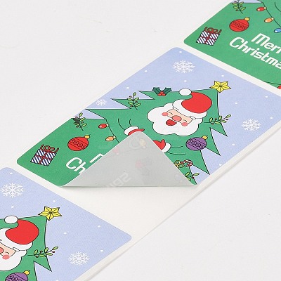 200Pcs Christmas Theme Paper Self-Adhesive Stickers DIY-M070-02R-1