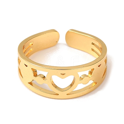 304 Stainless Steel Open Cuff Rings Set for Women SA-CBABC0E-06G-1