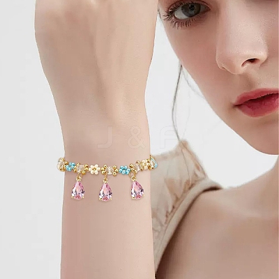 5Pcs Transparent Glass Charms GLAA-YW0004-41A-1