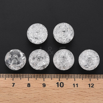 Transparent Crackle Acrylic Beads MACR-S373-66B-N12-1
