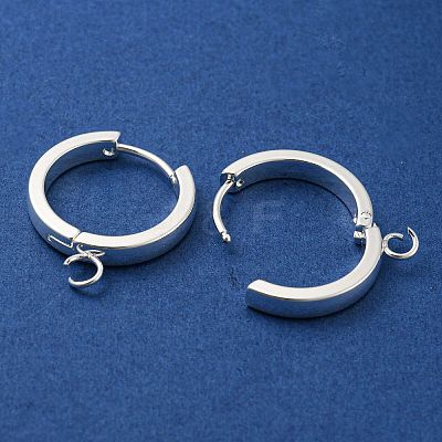 201 Stainless Steel Huggie Hoop Earrings Findings STAS-A167-01O-S-1