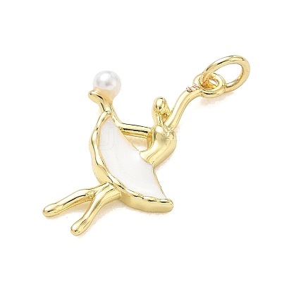 Brass Enamel Pendants KK-CBA3F25-08G-01-1