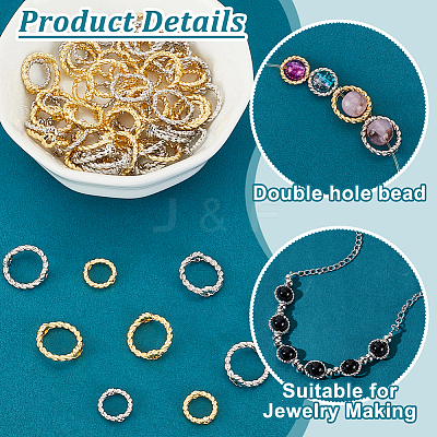 80Pcs 4 Colors Brass Bead Frames FIND-PH0021-29-1