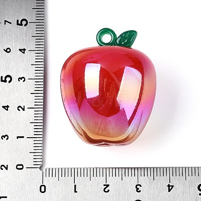 Plating Opaque Acrylic Pendants PACR-T018-01B-1