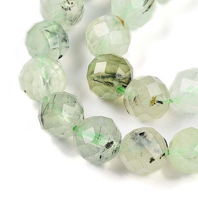 Natural Prehnite Beads Strands G-S345-8mm-28-1