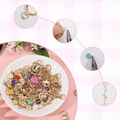 1 Bag DIY Keychain Kit DIY-GL0007-19A-1