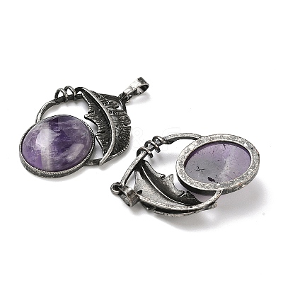 Natural Amethyst Pendants G-H332-11AS-07-1