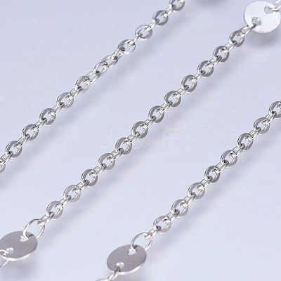 Tarnish Resistant 304 Stainless Steel Cable Chains CHS-E017-03P-1