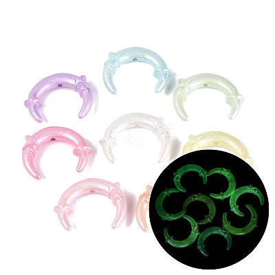 Luminous UV Plating Opaque Acrylic Beads OACR-N160-46-1