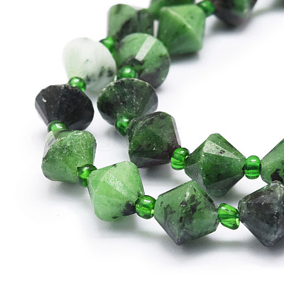 Natural Ruby in Zoisite Beads Strands G-E569-C02-1