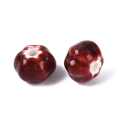 Vintage Handmade Porcelain Beads PORC-Q006-07K-1