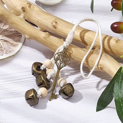 Iron Bell Pendant Decorations HJEW-JM02171-01-1