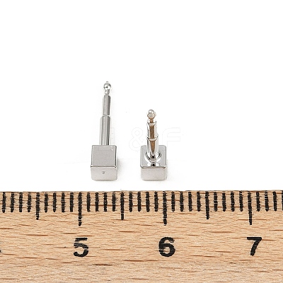 Brass Stud Earrings for Women EJEW-G441-05B-P-1