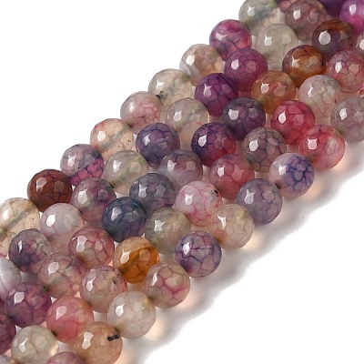 Dyed & Heated Natural Dragon Veins Agate Beads Strands G-P539-A01-01-1