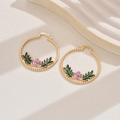 201 Stainless Steel Geometric Retro Casual Hoop Earrings ER1344-2-1