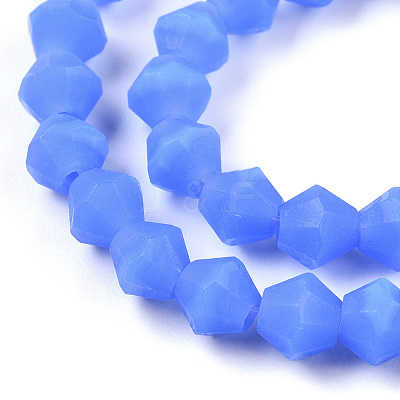 Imitation Jade Frosted Glass Bead Strands EGLA-A039-J6mm-MD04-1