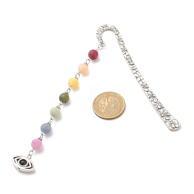 Tibetan Style Alloy Bookmarks AJEW-JK00182-03-1