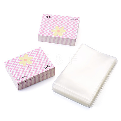 100Pcs Rectangle Polypropylene Cellophane Bags CDIS-TA0001-34C-1