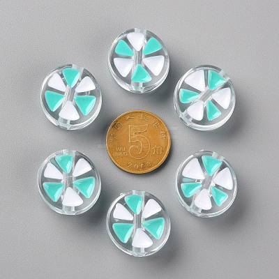 Transparent Enamel Acrylic Beads TACR-S155-005B-1