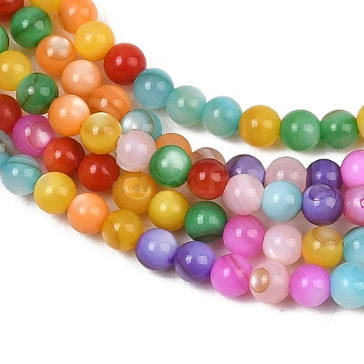 Dyed Natural Freshwater Shell Beads Strands SHEL-G014-05A-01-1