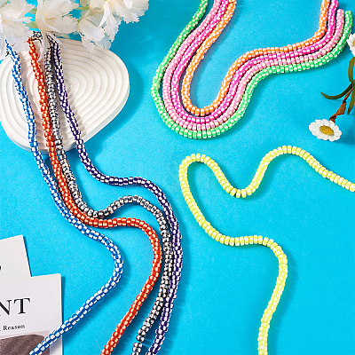 9 Strands 9 Colors Handmade Polymer Clay Beads CLAY-TA0001-53-1