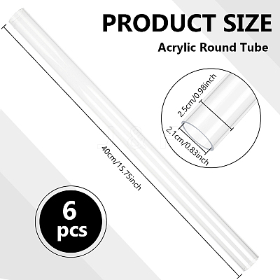 Acrylic Round Tube DIY-WH0899-672B-1