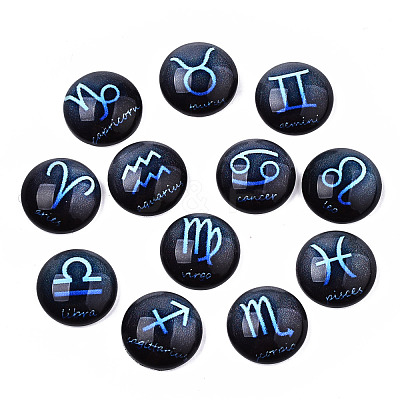 Glass Cabochons GGLA-R041-12mm-02-1