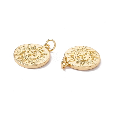 Rack Plating Brass Pendants KK-C247-02G-1