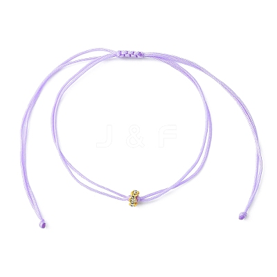 Brass Rhinestone Braided Bead Bracelet BJEW-JB09521-1