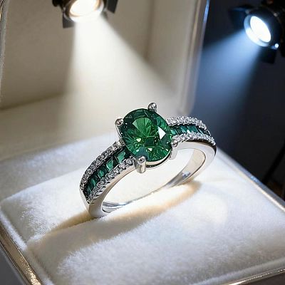 Brass Micro Pave Cubic Zirconia Finger Rings FS-WG962D3-03-1