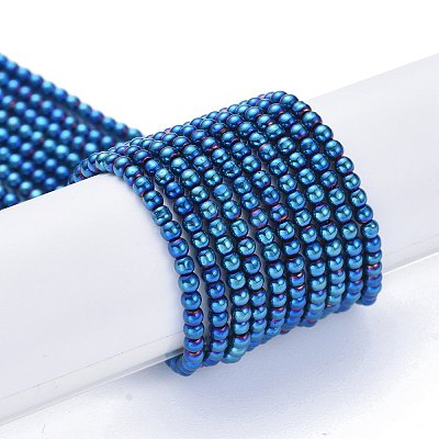 Electroplate Glass Beads Strands EGLA-K014-A-FP04-1