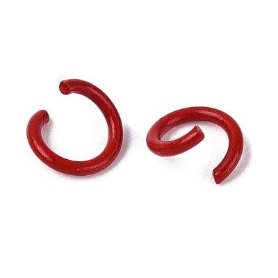Spray Painted Iron Open Jump Rings IFIN-T017-04B-16-1