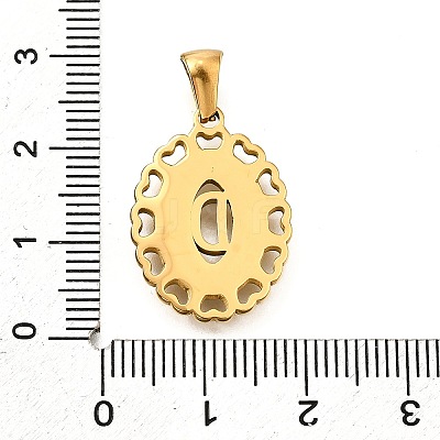 Golden 304 Stainless Steel Pendants STAS-K300-02G-D-1