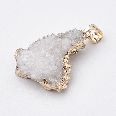 Natural Druzy Agate Pendant X-G-Q494-76F-1