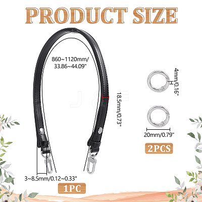 1Pc PU Leather Shoulder Straps AJEW-PH0001-49B-1