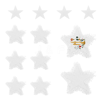 6Bags Polyester Blank Embroidery Sew on Cloth Patches PATC-PH0001-86D-1