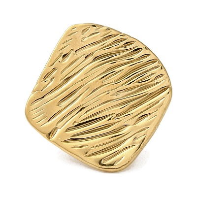 Ion Plating(IP) 304 Stainless Steel Rhombus Open Cuff Rings for Women RJEW-Z053-03G-1