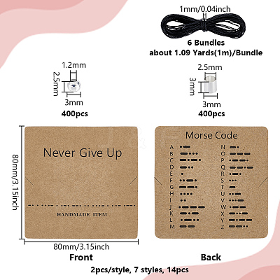 DIY Morse Code Bracelets Making Kits DIY-UN0008-18S-1