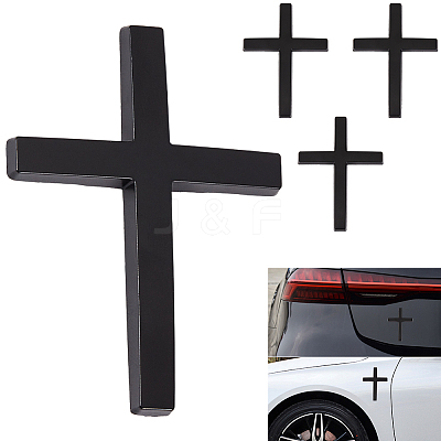 4Pcs Alloy Self-adhesion Car Stickers AJEW-CP0011-33-1