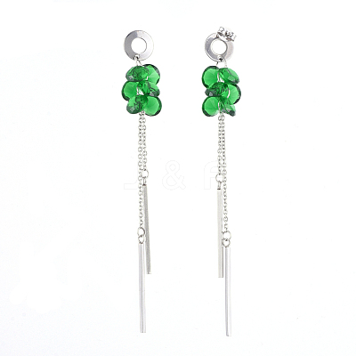 304 Stainless Steel Dangle Stud Earring EJEW-JE04140-01-1