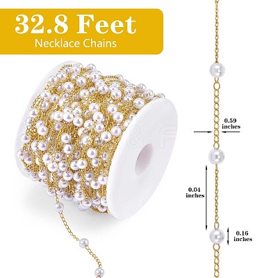 Plastic Pearl Beaded Chain JX088A-1