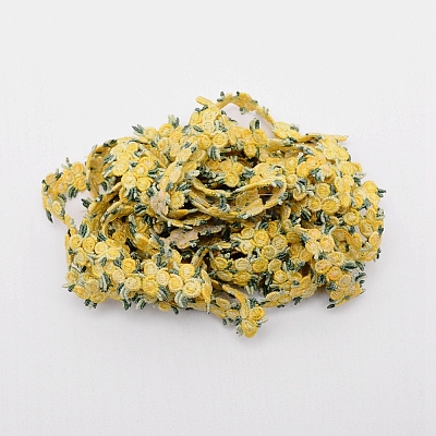 Flower Polyester Trim Ribbon X-OCOR-WH0057-18B-1