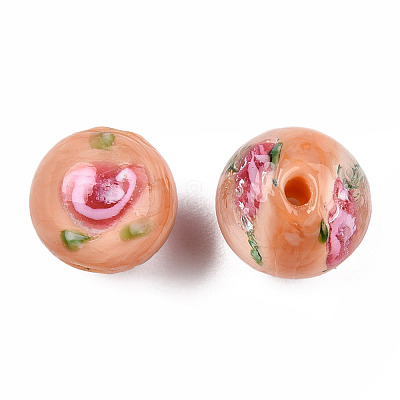 Handmade Lampwork Beads Strands LAMP-N021-45F-1