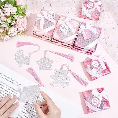 20Pcs 4 Style Stainless Steel Bookmarks OFST-CA0001-02B-1