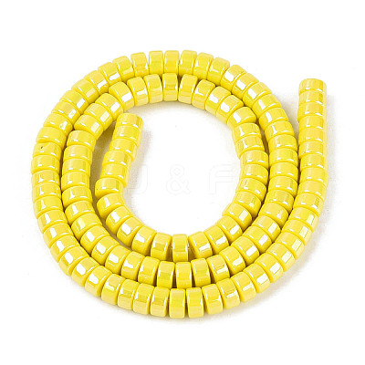 AB Color Plated Opaque Glass Beads Strands GLAA-T026-3x6mm-P12-1
