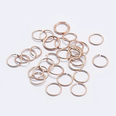 925 Sterling Silver Open Jump Rings STER-F036-02RG-0.8x5mm-1