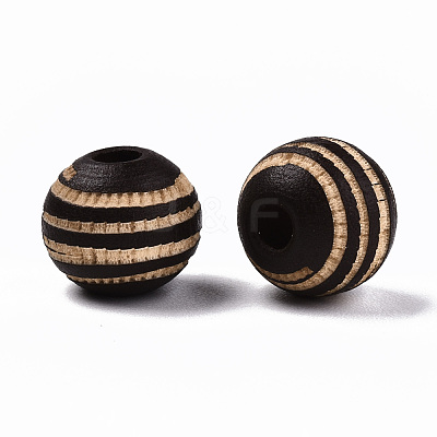 Painted Natural Wood Beads X-WOOD-T021-54A-02-1