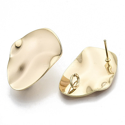 Brass Stud Earring Findings KK-N232-100-NF-1